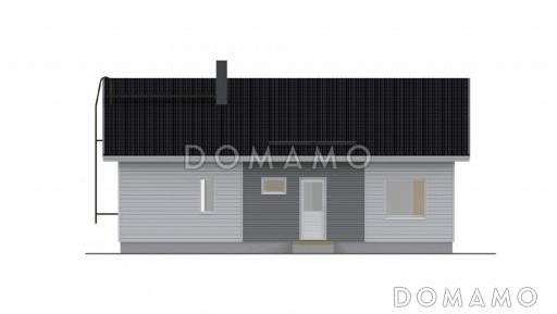 Проект одноэтажного каркасного дома с двумя спальнями / Фасад 3