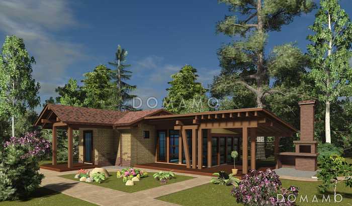 Проект бассейна с зоной отдыха и барбекю