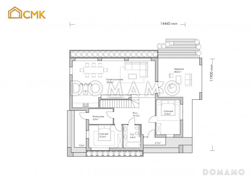 Mos Villa / План 1 этажа