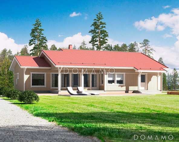 Проект каркасного дома нестандартной формы в плане