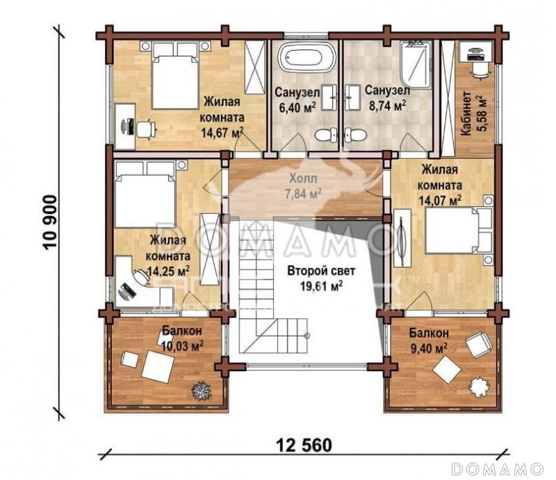 PAVLOVO HOUSE 216 / План мансардного этажа