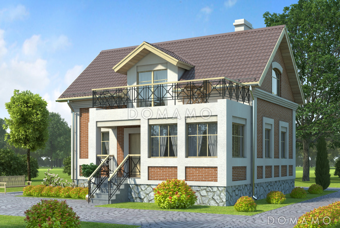 Экономичный загородный дом с подвалом