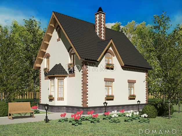Проект практичного коттеджа в европейском стиле