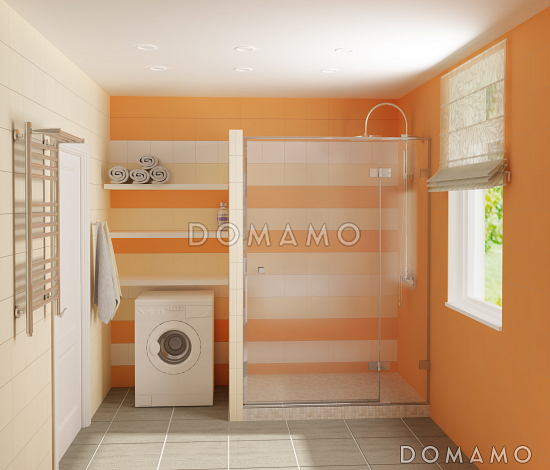 Проект одноэтажного каркасного дома с камином