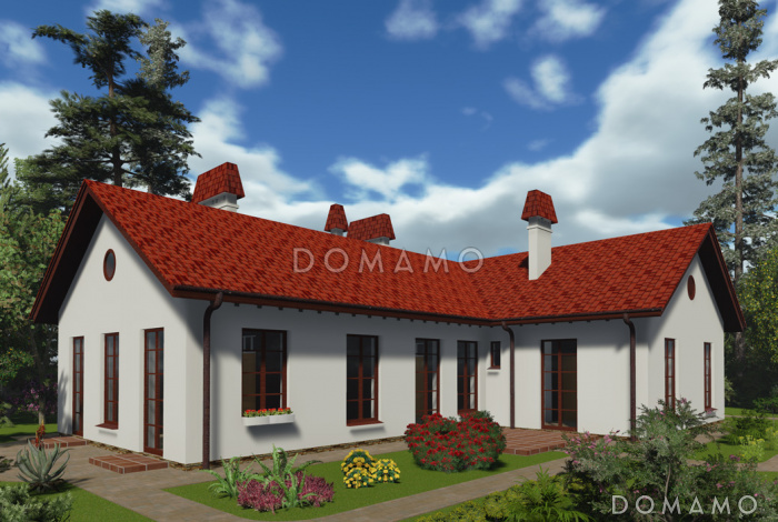 Проект одноэтажного дома с чердачным помещением