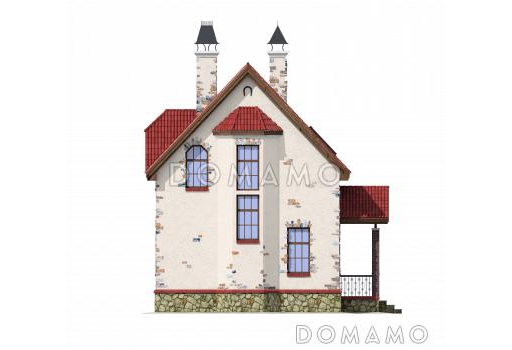 Проект лаконичного коттеджа / Фасад 3