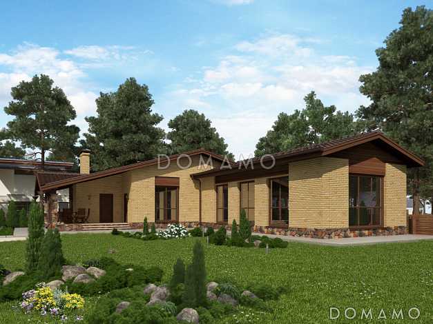 Проект бани по технологии ЛСТК с террасой, бассейном, сауной, парилкой и просторной комнатой отдыха