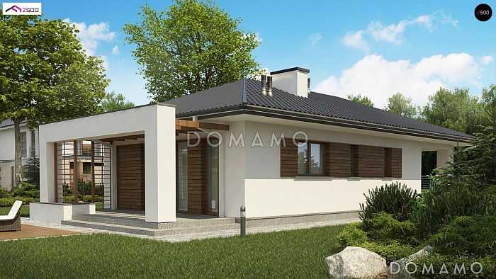 Проект компактного одноэтажного дома из кирпича для небольшой семьи