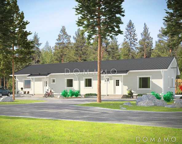 Проект каркасного дома для двух семей