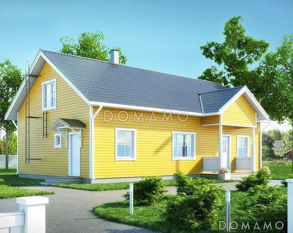 Проект каркасного дома с комнатой отдыха на втором этаже