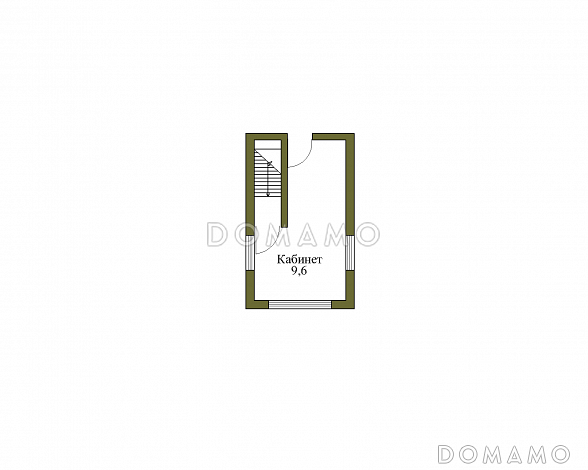 Проект коттеджа с башенкой и гаражом / План мансардного этажа