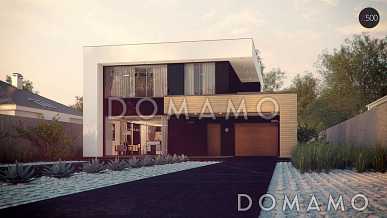 Проект современного двухэтажного дома из газобетона с тремя спальнями, спортзалом и гаражом