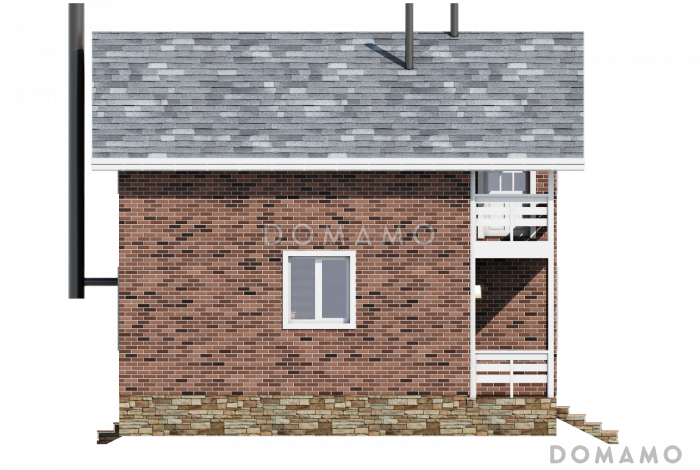 Двухэтажный дом «Гамма» (102 м2)