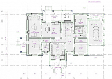 Проект дома из кирпича с гаражом / План 1 этажа