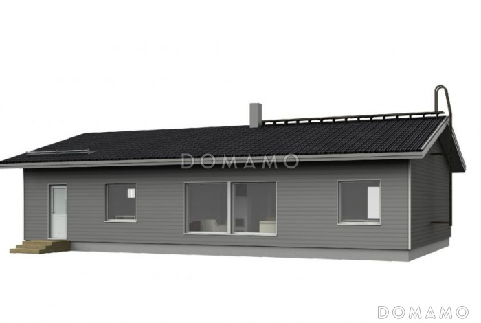 Проект каркасного дома с просторной прихожей