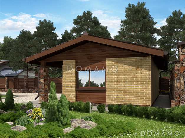 Проект гаража на две машины с мастерской