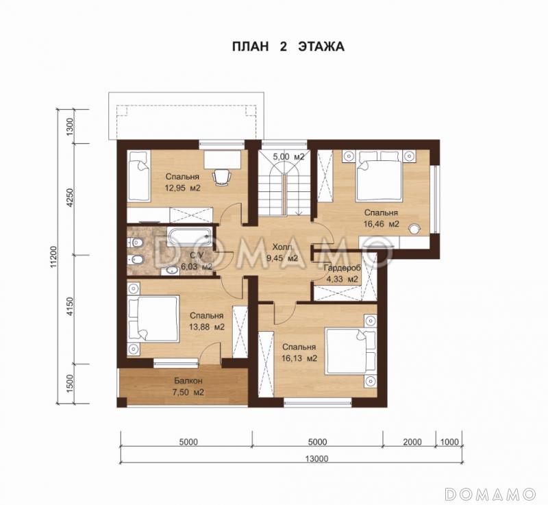 ЛИОН 220 / План мансардного этажа