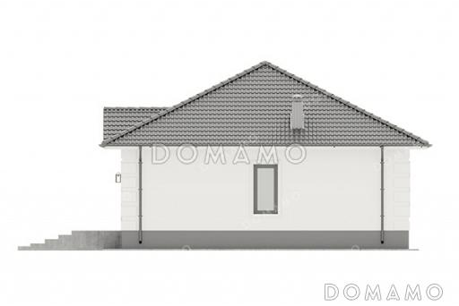 Проект небольшого дома с тремя спальнями и кухней / Фасад 4