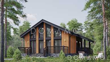 Проект каркасного дома со спальней наверху и вторым светом