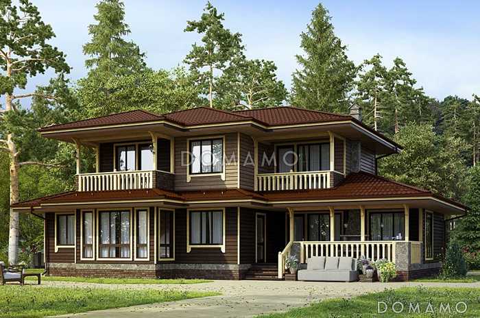 Проект каркасного дома с хозяйственной комнатой на первом этаже