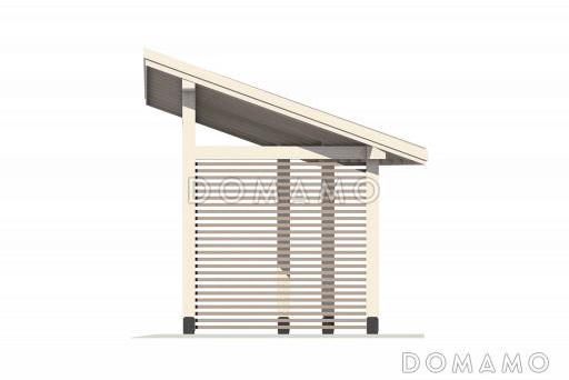 Проект навеса для дров и хозяйственных принадлежностей / Фасад 2