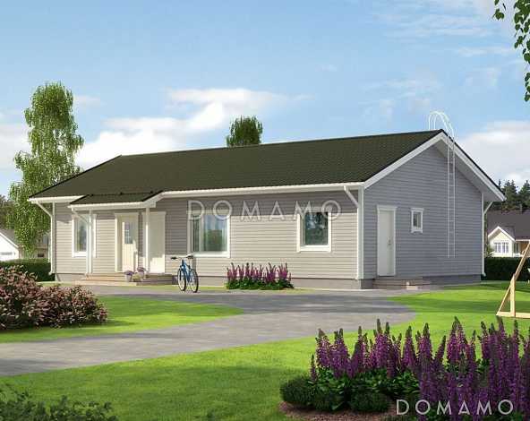 Проект одноэтажного дома с 3 спальнями