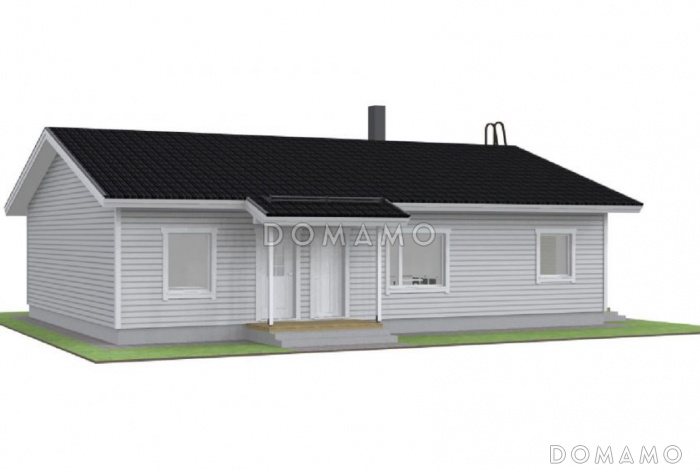 Проект одноэтажного дома с 3 спальнями