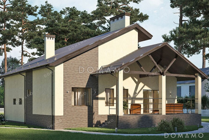 Проект дома с зоной отдыха и спортзалом в подвале, 3 спальнями и вместительной кладовой