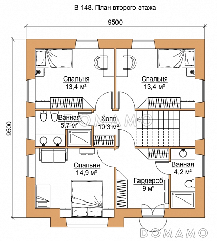 В-148-2 / План 2 этажа