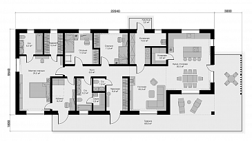 Пенаты L Брик Моно / План 1 этажа