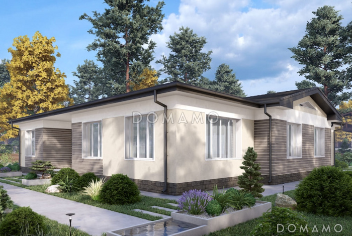 Проект дома с 4 спальнями, комнатой для гостей и просторной гостиной