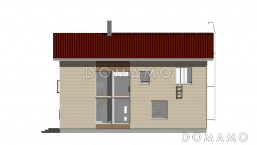 Проект каркасного дома со вторым светом над гостиной / Фасад 3