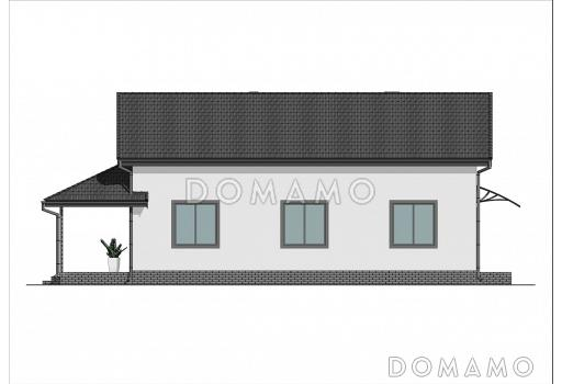 Проект мансардного дома с большим спортзалом / Фасад 3