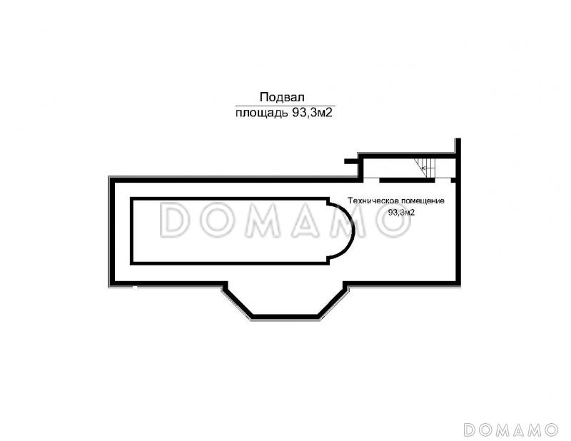 Проект помещения бассейна с помещением для персонала / План цокольного этажа