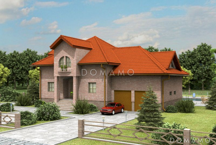 Проект загородного дома с просторными спальнями на втором этаже