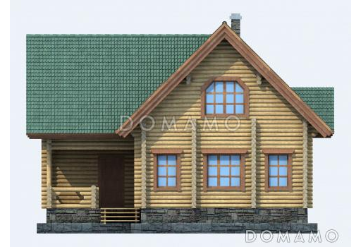 Проект дома с мансардными окнами / Фасад 4