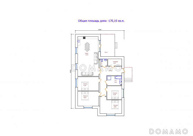 Проект 305 / План 1 этажа