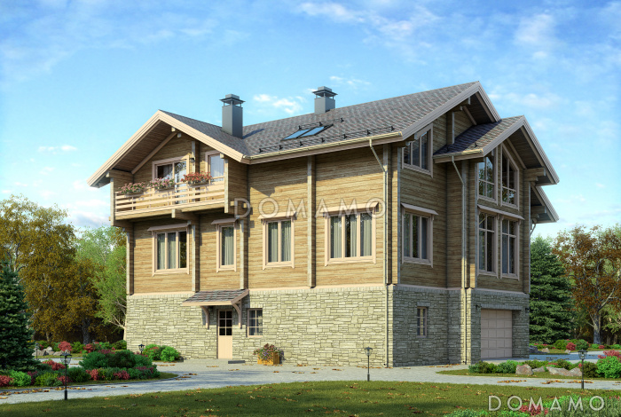 Проект дома с сауной на цокольном этаже