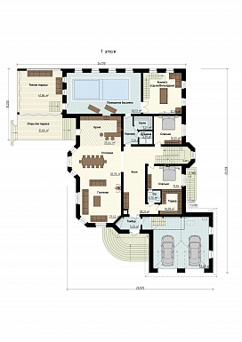 Конкорд / План 1 этажа