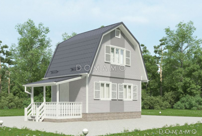 Проект маленького каркасного дома 
