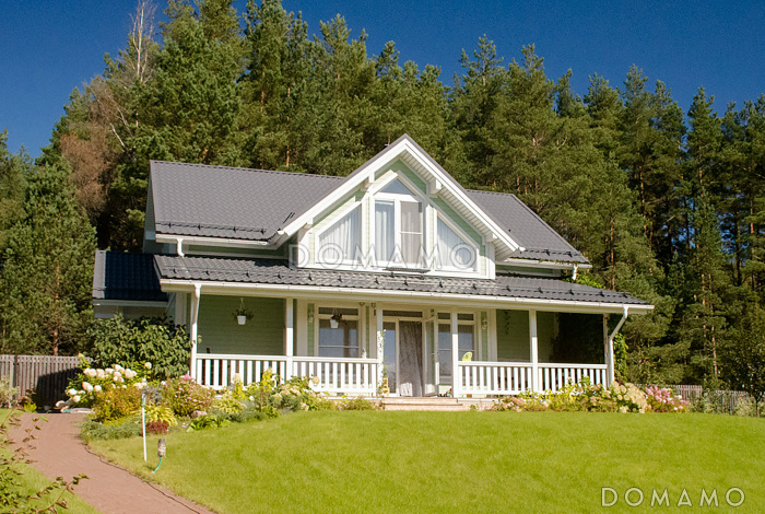 Проект каркасного дома с мансардой