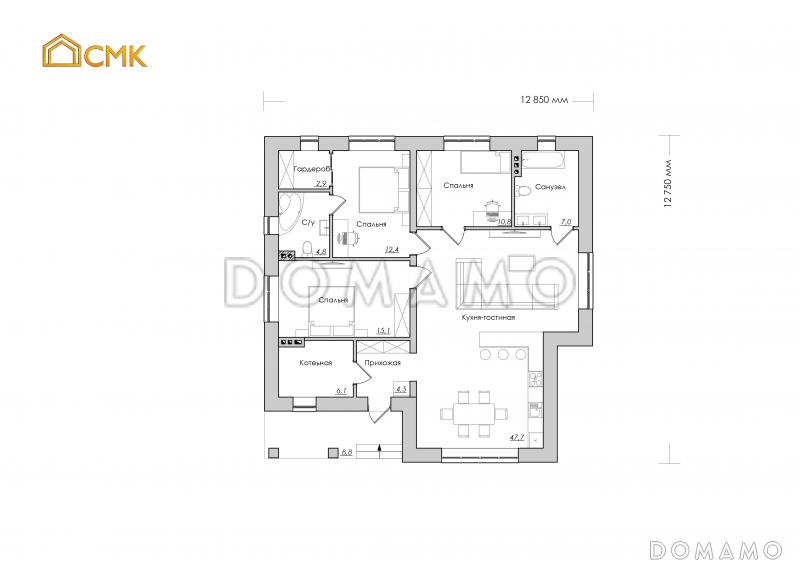 Брюховецкая / План 1 этажа