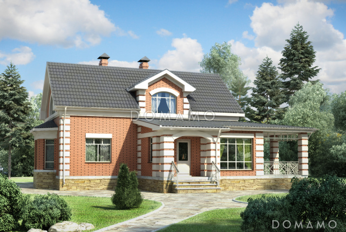 Проект современного дома из SIP панелей с гаражом