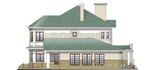 Проект жилого дома с гаражом / Фасад 4