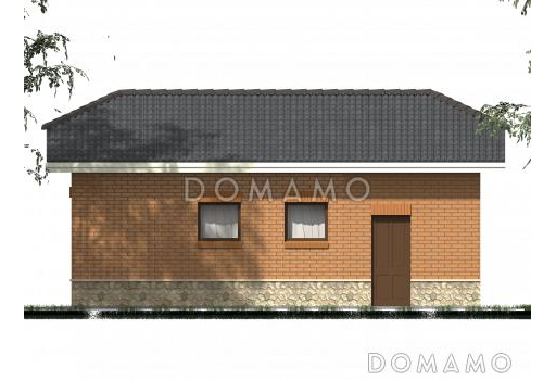 Проект гаража на две машины / Фасад 2