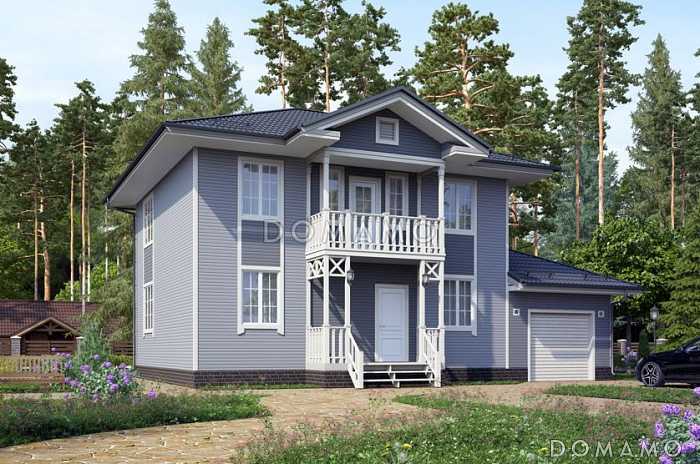 Проект каркасного дома с многоскатной крышей