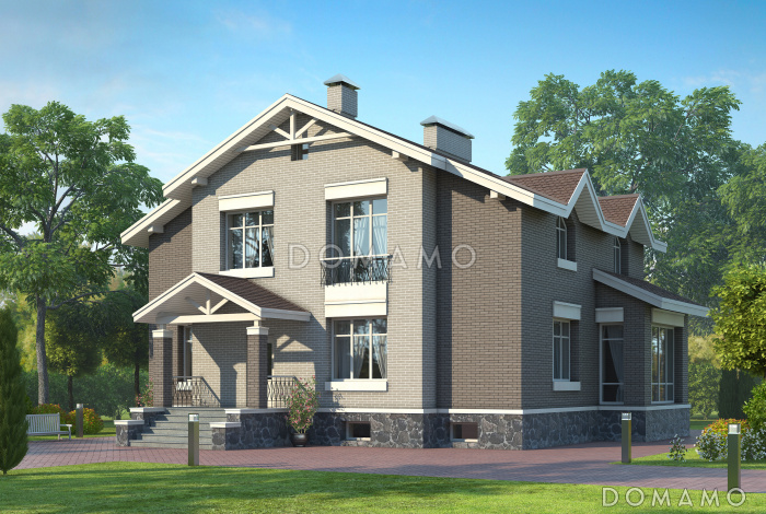 Проект вместительного особняка с бильярдным помещением, тренажерным залом и кинозалом