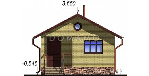 Проект компактной баньки / Фасад 4