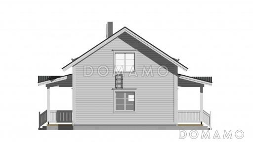 Проект двухэтажного каркасного дома / Фасад 2