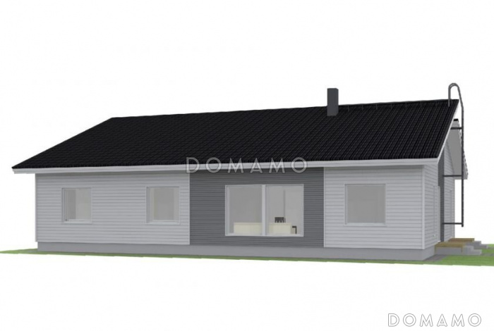 Проект современного дома с пятью спальнями